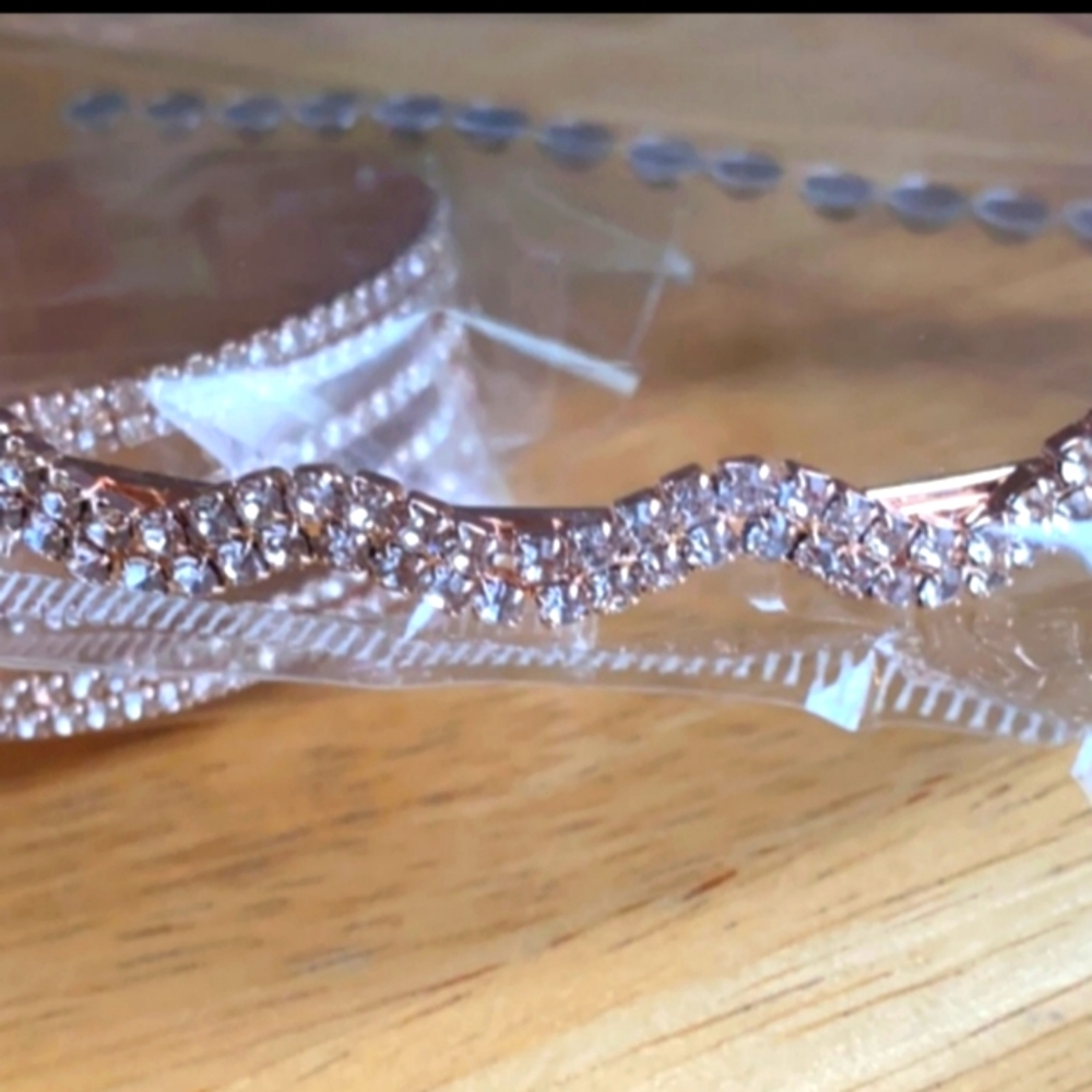 Rose Gold Rhinestone Tiara Hairband